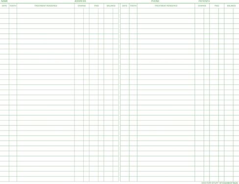 نماذج طبيب الطبيب - نماذج مكتب طبيب الأسنان ، نموذج مخطط لمريض الأسنان ، البند DF9420 ، 8-1/2 "× 11" ، 100/حزمة in Kuwait