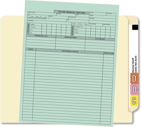 أشكال السجل الطبي الكلاب البيطري ، مخطط الطبيب البيطري ذو الوجهين للكلاب ، سجل التطعيم والعلاج ، مخزون الورق الثقيل ، 250 ورقة ، مثالية للعيادات البيطرية ، مستشفيات الحيوانات والملاجئ in Kuwait
