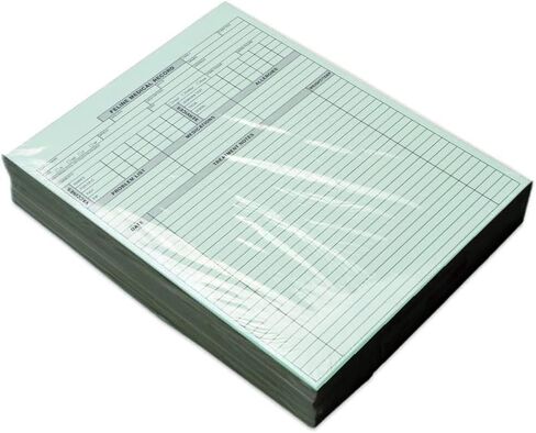 أشكال السجل الطبي الكلاب البيطري ، مخطط الطبيب البيطري ذو الوجهين للكلاب ، سجل التطعيم والعلاج ، مخزون الورق الثقيل ، 250 ورقة ، مثالية للعيادات البيطرية ، مستشفيات الحيوانات والملاجئ in Kuwait