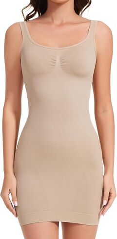 Shapewear Dress Slip for Women Under Dress Tummy Control Full Slip Body Shaper Seamless Shaping Dress in Saudi Arabia