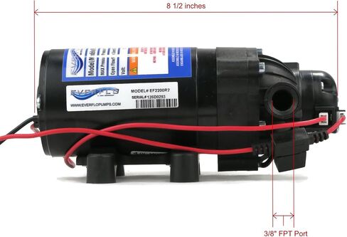 OEM | Everflo 2.2 GPM ، 12 Volt ، 70 PSI ، Diaphragm Pump EF2200 ، EF2200-BOX ، EF2200BOX in Saudi Arabia