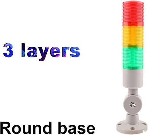 45 ملم قطر 24V DC 220V الضوء الثابت LED إشارة الإشارة الضوء متعدد الطبقات مكدس أضواء الإنذار تحذير للماكينة الصناعية (3 يي ، 24 فولت) in Kuwait