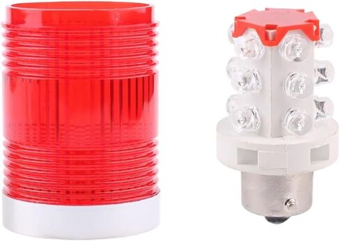 1 طبقة 12V 24V 110V 220V باللونين الأحمر الصفراء الصفراء الصناعية تحذير إشارة تحذير LGP-205 ضوء مؤشر ضوء ثابت مع الصوت (رمادي داكن ، AC 220V) in Saudi Arabia