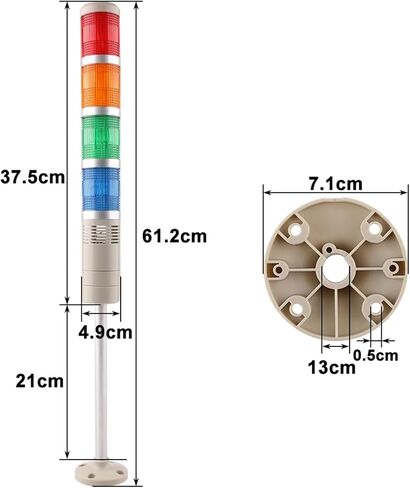 4 طبقة 12V 24V 110V 220V LED البرج الصناعي إشارة تحذير الإشارة LGP-205/505 مؤشر مؤشر وميض LED ثابت (ثابت وصوت 12 فولت) in Saudi Arabia