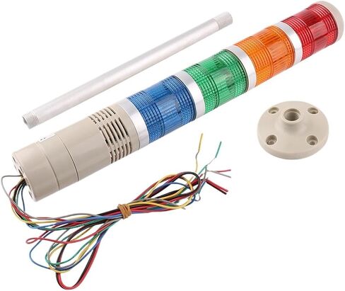 4 طبقة 12V 24V 110V 220V LED البرج الصناعي إشارة تحذير الإشارة LGP-205/505 مؤشر مؤشر وميض LED ثابت (ثابت وصوت 12 فولت) in Saudi Arabia
