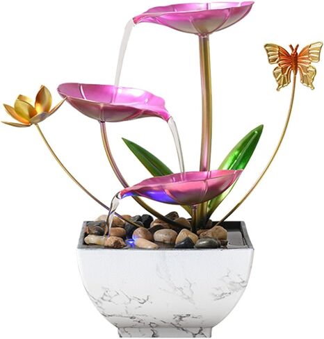 نافورة شلال سطح المكتب ، نافورة زخرفية لسطح المكتب الوردي ، اليوغا الداخلية والاسترخاء للمكاتب أو غرف المعيشة أو غرف النوم in Kuwait