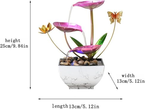 نافورة شلال سطح المكتب ، نافورة زخرفية لسطح المكتب الوردي ، اليوغا الداخلية والاسترخاء للمكاتب أو غرف المعيشة أو غرف النوم in Kuwait