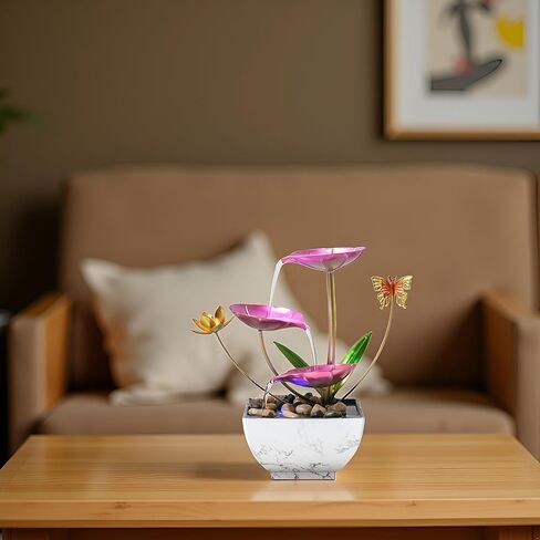 نافورة شلال سطح المكتب ، نافورة زخرفية لسطح المكتب الوردي ، اليوغا الداخلية والاسترخاء للمكاتب أو غرف المعيشة أو غرف النوم in Kuwait