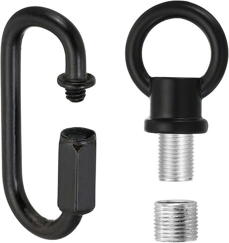 Patikil M10 Fine Thread LAMP حامل حلقة أنثى مع M12 سلسلة محول الرابط السريع ، رفع الدعم الهيكلي لخطاف الجوز للعين للثريا ، 88 رطلا الحمل الأسود in Kuwait