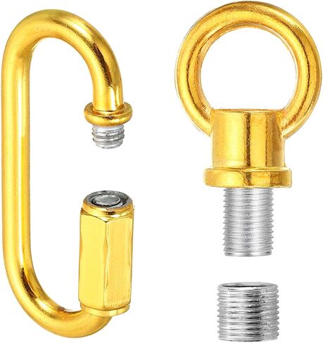 Patikil M10 Fine Thread LAMP حامل حلقة أنثى مع M12 سلسلة محول الرابط السريع ، رفع الدعم الهيكلي لخطاف الجوز للعين للثريا ، 44 رطلا تحميل الذهب in Saudi Arabia