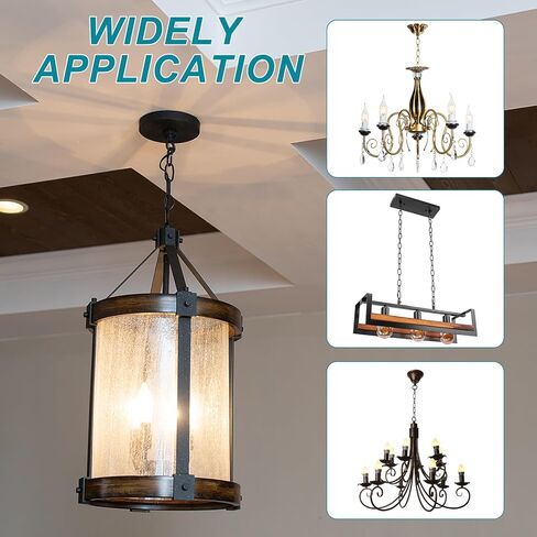Patikil M10 Fine Thread Lamp حامل حلقة أنثى مع M12 سلسلة محول الرابط السريع ، رفع الدعم الهيكلي لخطاف الجوز للعين للثريا ، 44 رطلا تحميل النغمة الذهبية in Saudi Arabia