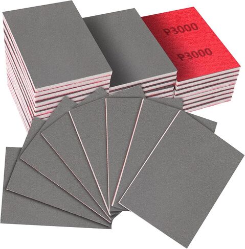 32pcs مجموعة إسفنجة Sanding ، 180-3000 خطاف الحصباء والحلقة الرطبة الإسفنج الجاف الجاف للخشب ، والمعادن ، والسيارات - منصات الصنفرة الرغوية للأثاث ، والحرف ، والجدران الجافة ، وتلميع النموذج in Kuwait