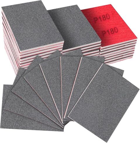 32pcs مجموعة إسفنجة Sanding ، 180-3000 خطاف الحصباء والحلقة الرطبة الإسفنج الجاف الجاف للخشب ، والمعادن ، والسيارات - منصات الصنفرة الرغوية للأثاث ، والحرف ، والجدران الجافة ، وتلميع النموذج in Kuwait