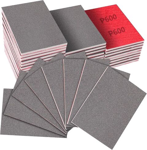 32pcs مجموعة إسفنجة Sanding ، 180-3000 خطاف الحصباء والحلقة الرطبة الإسفنج الجاف الجاف للخشب ، والمعادن ، والسيارات - منصات الصنفرة الرغوية للأثاث ، والحرف ، والجدران الجافة ، وتلميع النموذج in Kuwait