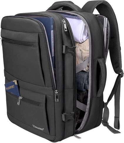 BALEINE Travel Backpack for Women Men, Sturdy Carry On Backpack, Large Backpack Travel Laptop Backpack Gifts for Business, Casual, Weekender, Hiking (Large, Black) in Saudi Arabia