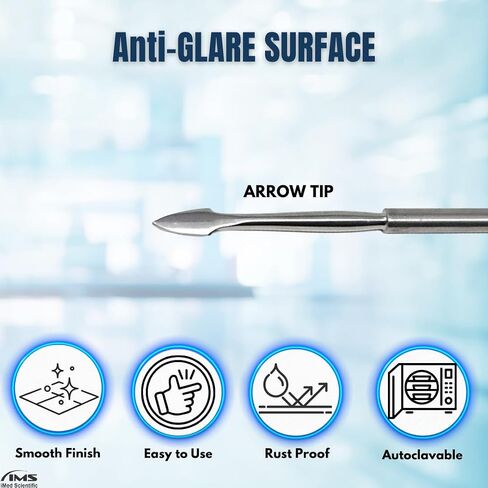 Dissecting Probe Teasing Needle Made of Stainless Steel Comes with Straight Arrow End Point for Biology Experiments School Classroom Science Labs Dissections Multipurpose Laboratory Supplies (1 Pcs) in Saudi Arabia