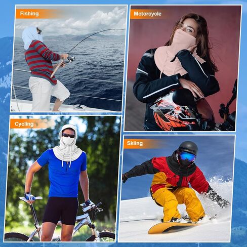 Funtery 4 Pack Summer Cooling Balaclava Mask UV Protection Hood Breathable Face Cover Full Head Scarf for Men Women Cycling Fishing Outdoor Sports in Saudi Arabia