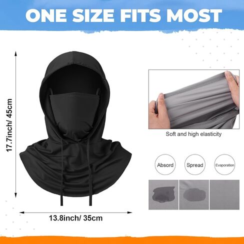 Funtery 4 Pack Summer Cooling Balaclava Mask UV Protection Hood Breathable Face Cover Full Head Scarf for Men Women Cycling Fishing Outdoor Sports in Saudi Arabia
