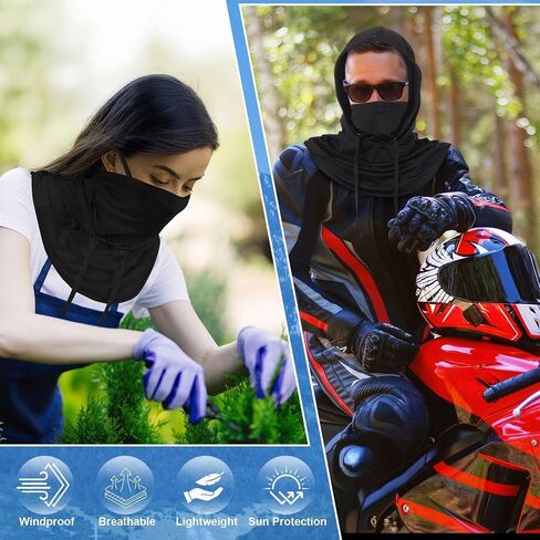 Funtery 4 Pack Summer Cooling Balaclava Mask UV Protection Hood Breathable Face Cover Full Head Scarf for Men Women Cycling Fishing Outdoor Sports in Saudi Arabia