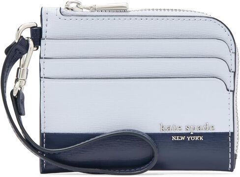kate spade new york Devin Spring Pansies Embossed Saffiano Leather Coin Card case Wristlet, Blush Cloud Multi in Saudi Arabia