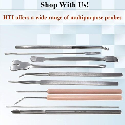 Micro Dissecting Probe with Straight Arrow Point Ends Made of Stainless Steel for Lab Dissections Multipurpose Lab Supplies comes in Sturdy Non-Slip Handle (Arrow Tip Needle - 3 Pcs) in Saudi Arabia