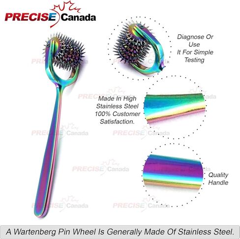 Wartenberg Neurological Pin Wheel Pinwheel 7 Head Diagnostic Multi Color Rainbow in Saudi Arabia