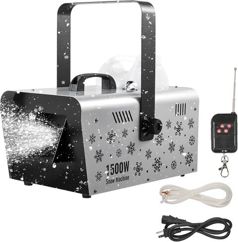 VEVOR Snow Machine, 1500W Handheld/Hanging Snow Maker By Wireless Remote Control, Portable Snowmaking Machine, High Output Snowflake Maker with 5L Tank for Christmas Party Wedding Stage Effects in Kuwait
