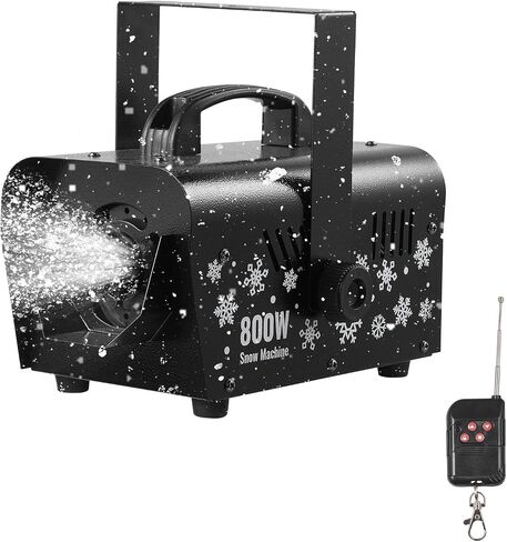 VEVOR Snow Machine, 800W Handheld/Hanging Snow Maker, Portable Wireless Remote Snowmaking machine with 1L Tank & Handle, Outdoor & Indoor Snowflake Maker for Christmas Party Stage Effect in Kuwait