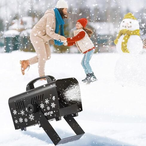 VEVOR Snow Machine, 800W Handheld/Hanging Snow Maker, Portable Wireless Remote Snowmaking machine with 1L Tank & Handle, Outdoor & Indoor Snowflake Maker for Christmas Party Stage Effect in Kuwait