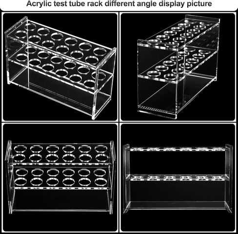 أكريليكتوبراك 3 HOLERSTALLERS TRAMPRENT ACRYLIC TRAP RACK مع آبار 17 مم لأنبوب الاختبار أنبوب الآلام وما إلى ذلك (شفاف ، 17) in Saudi Arabia