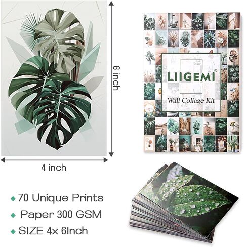 LIIGEMI 70PCS Blue Wall Collage Kit Aesthetic Pictures,Summer Beach Collage Print Kit,Bedroom Decor for Teen Girls,VSCO Girls Bedroom Decor, Room Decor Aesthetic,Double- Sided,70 Set 4x6 Inch in Saudi Arabia