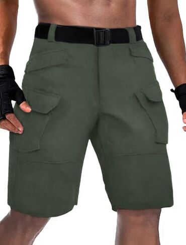 Cargo Shorts for Man Waterproof Stretch Multi Pockets Quick-Dry Outdoor Camping Running Athletic Men's Shorts in Kuwait