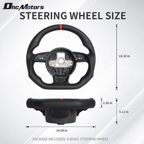 Real Carbon Fiber Smart Steering Wheel for Audi RS7 Perforated Leather with 20 LED Shift Indicator Grip and Hand-Stitched D-shaped Flat-bottom Steering Wheel for 2012-2016 Audi RS3-RS7 in Saudi Arabia