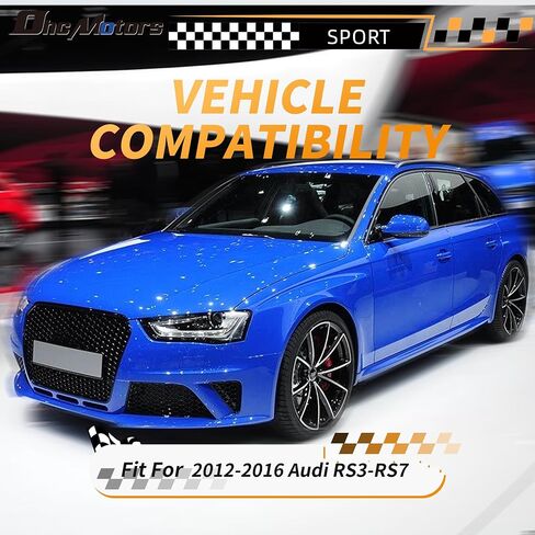 Real Carbon Fiber Smart Steering Wheel for Audi RS7 Perforated Leather with 20 LED Shift Indicator Grip and Hand-Stitched D-shaped Flat-bottom Steering Wheel for 2012-2016 Audi RS3-RS7 in Saudi Arabia