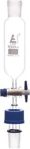 قمع إسقاط Eisco ، سعة 100 مل ، حجم المقبس 19/26 ، مؤشر ترابط المسمار ، PTFE Stopcock ، Glass BorosileCate - Eisco Labs in Saudi Arabia