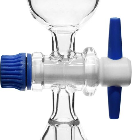 قمع إسقاط Eisco ، سعة 100 مل ، حجم المقبس 19/26 ، مؤشر ترابط المسمار ، PTFE Stopcock ، Glass BorosileCate - Eisco Labs in Saudi Arabia