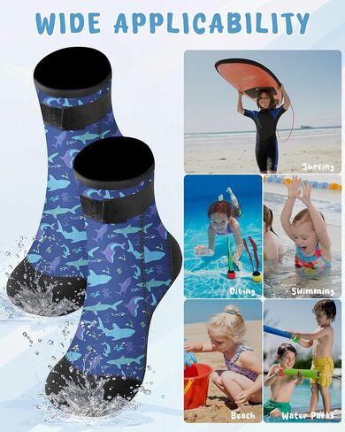 XUKER Neoprene Water Socks for Kids Toddlers 3mm Sand Proof Beach Volleyball Socks Diving Boots for Outdoor Water Sports in Saudi Arabia