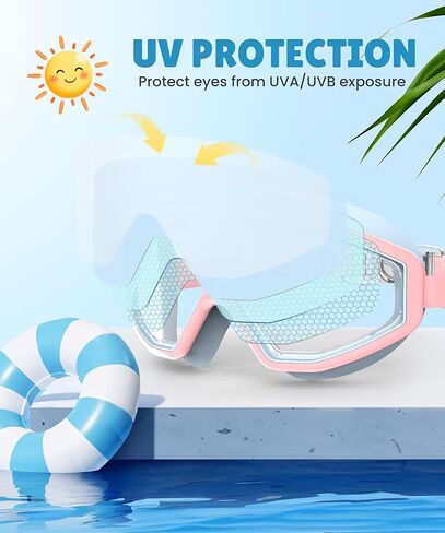 NSSIW Swim Goggles Swimming Kids-Goggles: Anti Fog No Leak with Nose Clip Earplugs for Girls Boys Youth 6-14 3 Pack in Kuwait