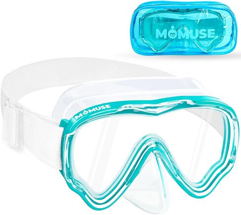 MOMUSE Kids Swim Goggles with Soft Fabric Strap, Diving Mask with 3D No-Leak Nose Cover, Anti-Fog & Shatterproof Lens, Swimming Goggles for Toddler/Youth Boys Girls 3-14 in Saudi Arabia