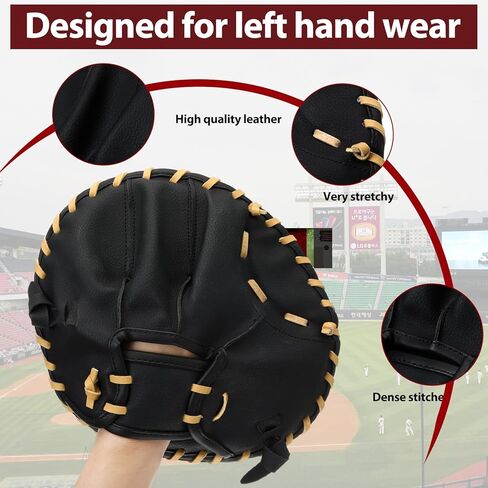 Pancake Baseball and Softball Training Glove - Flat & Soft Premium PVC Fielding Gear for Right-Hand Throw, Great Choice for Teens in Saudi Arabia