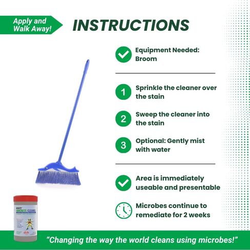 ACT Concrete Cleaner – Eco-Friendly Dry Powder Oil Stain Remover for Driveways, Sidewalks, Garages & Commercial Use | HOA Approved | Bioremediation Formula | Safe around Pets | 2.5lb in Saudi Arabia