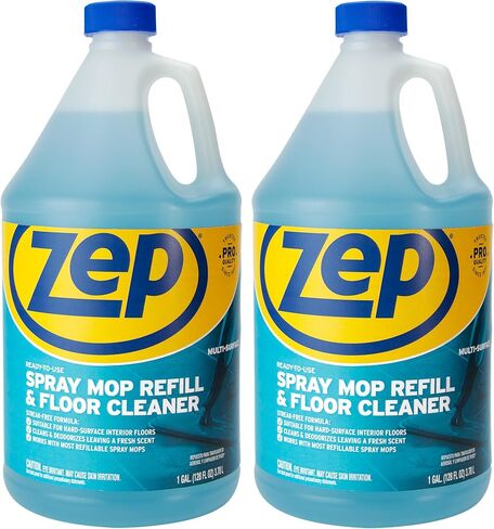 Zep Spray Mop Refill and Floor Cleaner - 1 جالون (حالة من 4) ZUMSF128 - منظف أرضيات متعددة السطح متعدد السطح متعدد السطح ومرقى مزيل الرائحة in Saudi Arabia