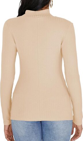 جرة من الحب القمصان طويلة الأكمام للنساء للنساء السلاحف السلحفاة مضلعة ضلعة نحيفة FIR in Kuwait