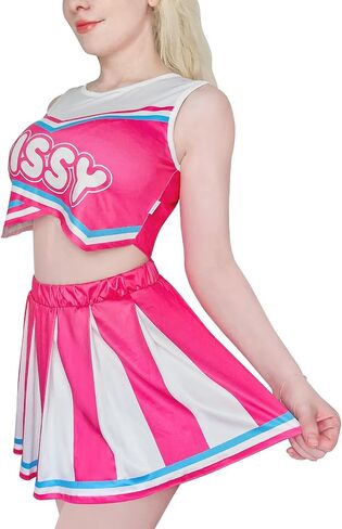 Littleforbig Unisex Sleeveless Loungewear Babydoll Cheer Sissy Croptop Bralette Set in Saudi Arabia