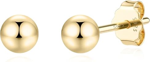 jiyiiqi 925 sterling الفضة الفضية أقراط البار البسيطة دائرة البار دائرة القلب النجمة البرق الترباس أقراط 14 كيلو الذهب مطلي بالقطارات in Kuwait