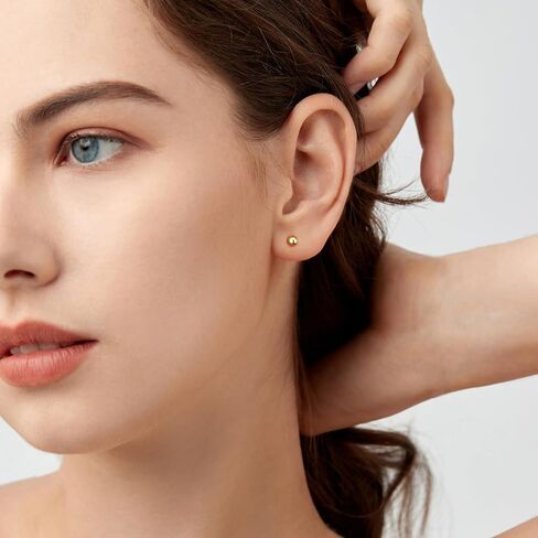 jiyiiqi 925 sterling الفضة الفضية أقراط البار البسيطة دائرة البار دائرة القلب النجمة البرق الترباس أقراط 14 كيلو الذهب مطلي بالقطارات in Kuwait