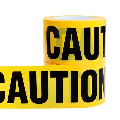 شريط تحذيري أصفر 3 بوصة × 328 قدمًا ، شريط تحذير عاكس للماء ، شريط بناء شريط أمان لمجالات الخطر/المخاطر/مسرح الجريمة/زخارف حفلات الهالوين in Kuwait