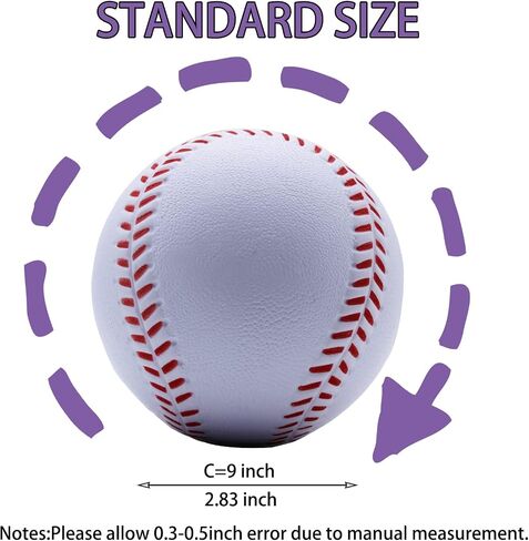Magicoorange Baseball ، Baseballs Foam 12 Ball Pack Praction Practice Baseballs Resparball Soft ، Batting ، Fielding ، Hit ، Pitching in Saudi Arabia