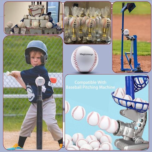 Magicoorange Baseball ، Baseballs Foam 12 Ball Pack Praction Practice Baseballs Resparball Soft ، Batting ، Fielding ، Hit ، Pitching in Saudi Arabia