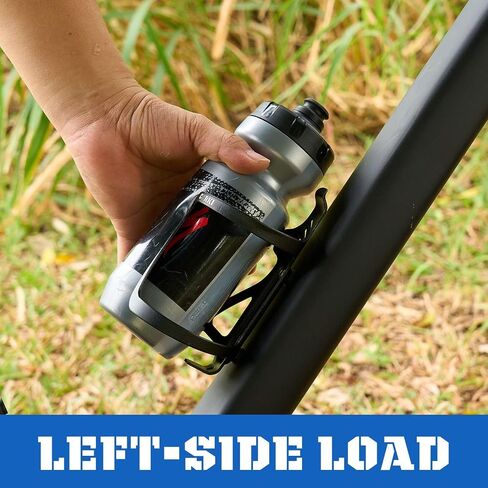 Corki Cycles Side Side Load Bottle Bottle Cage ، حامل زجاجة ماء للدراجة الجانبية للدراجات على الطرق والجبال - 2 عبوة - سبيكة السوداء الألومنيوم in Saudi Arabia
